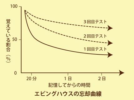 エビングハウスの忘却曲線